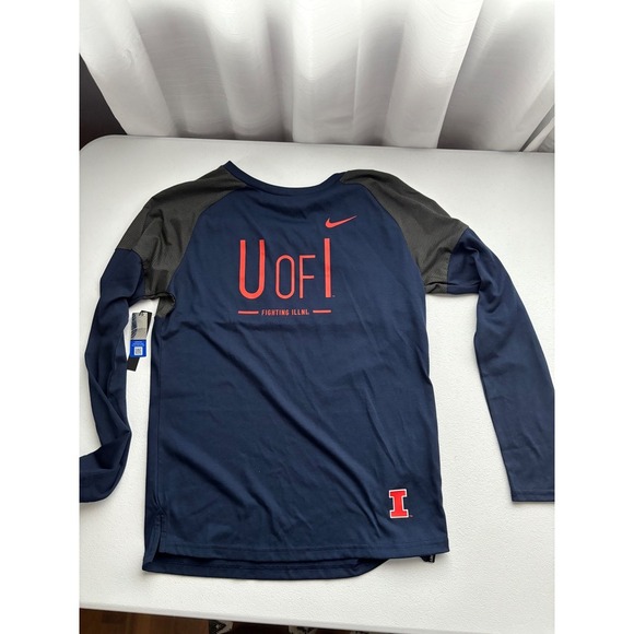 Nike U of I Fighting Illini Dri-FIT Long Sleeve T-Shirt - Size XS - Picture 1 of 6